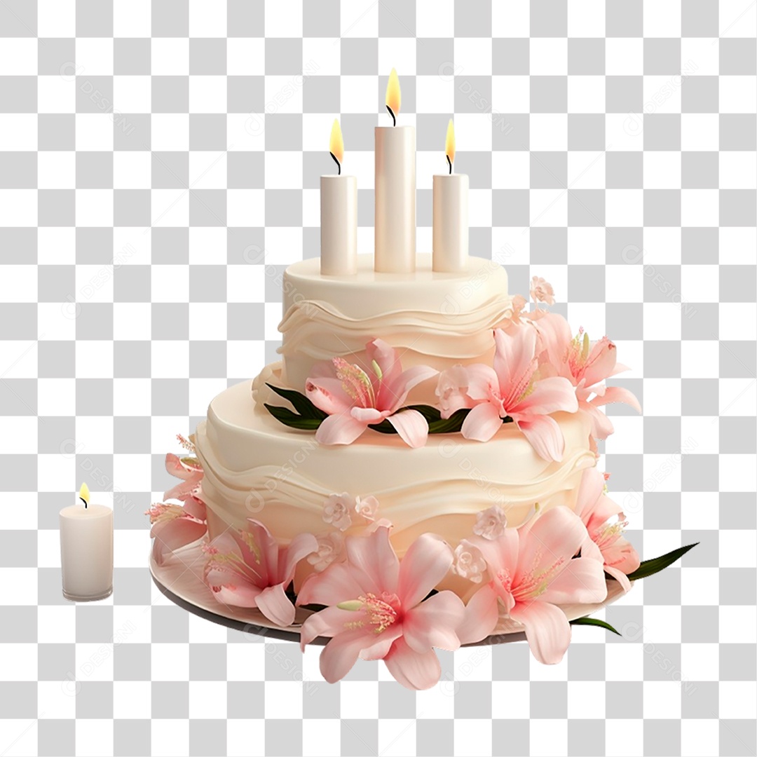 Bolo de Casamento PNG Transparente