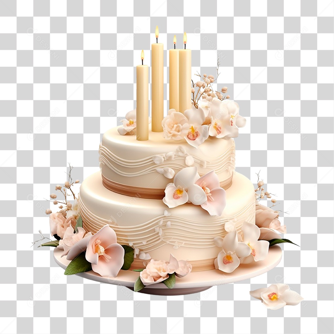 Bolo de Casamento PNG Transparente
