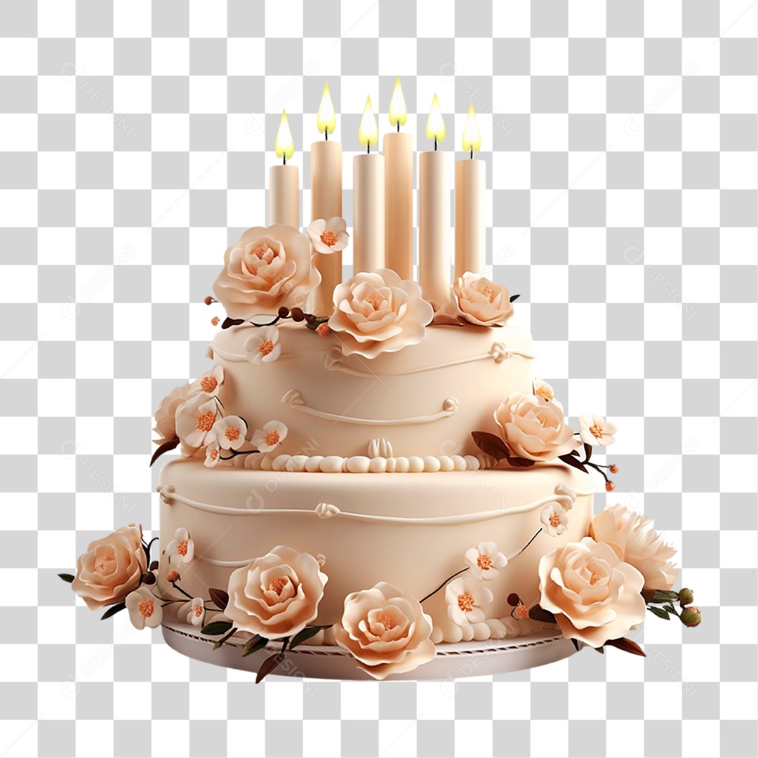 Bolo de Casamento PNG Transparente