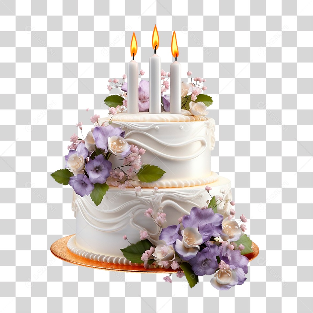 Bolo de Casamento PNG Transparente