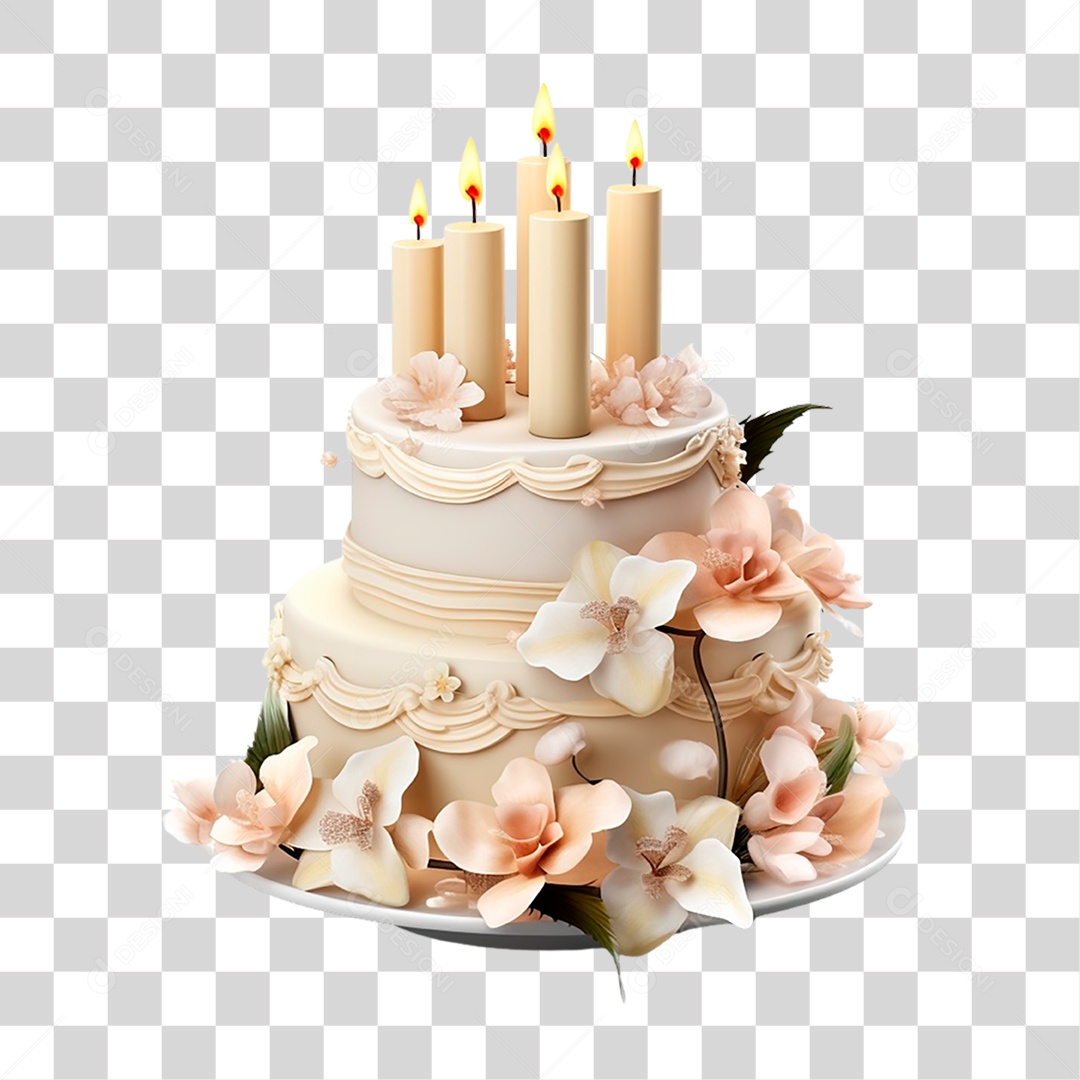 Bolo de Casamento PNG Transparente