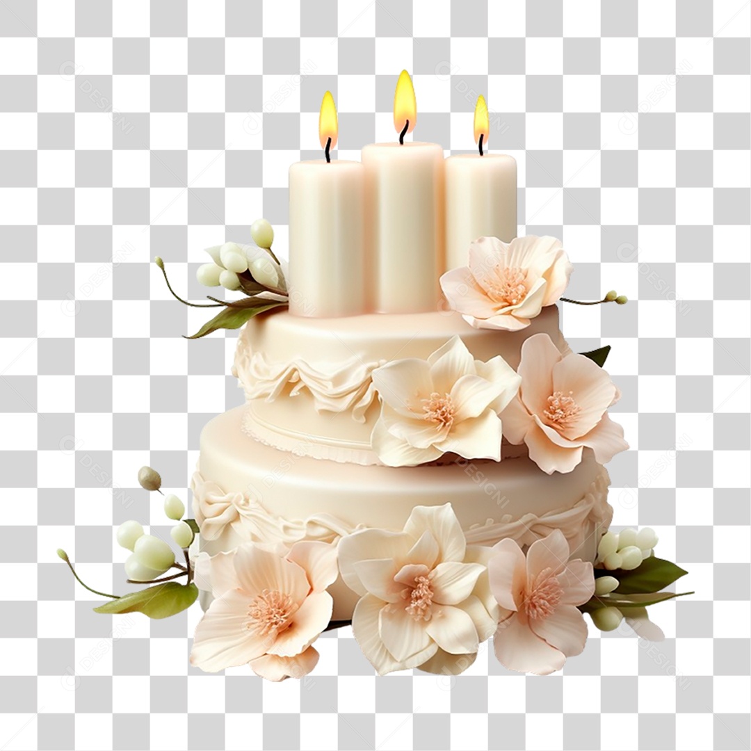 Bolo de Casamento PNG Transparente