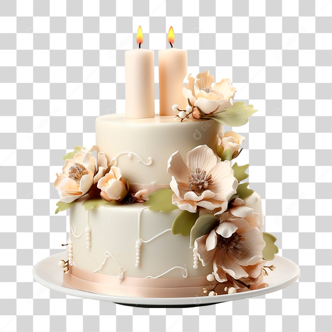 Bolo de Casamento PNG Transparente