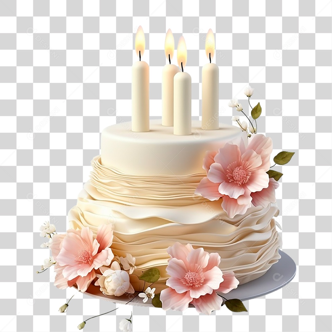 Bolo de Casamento PNG Transparente