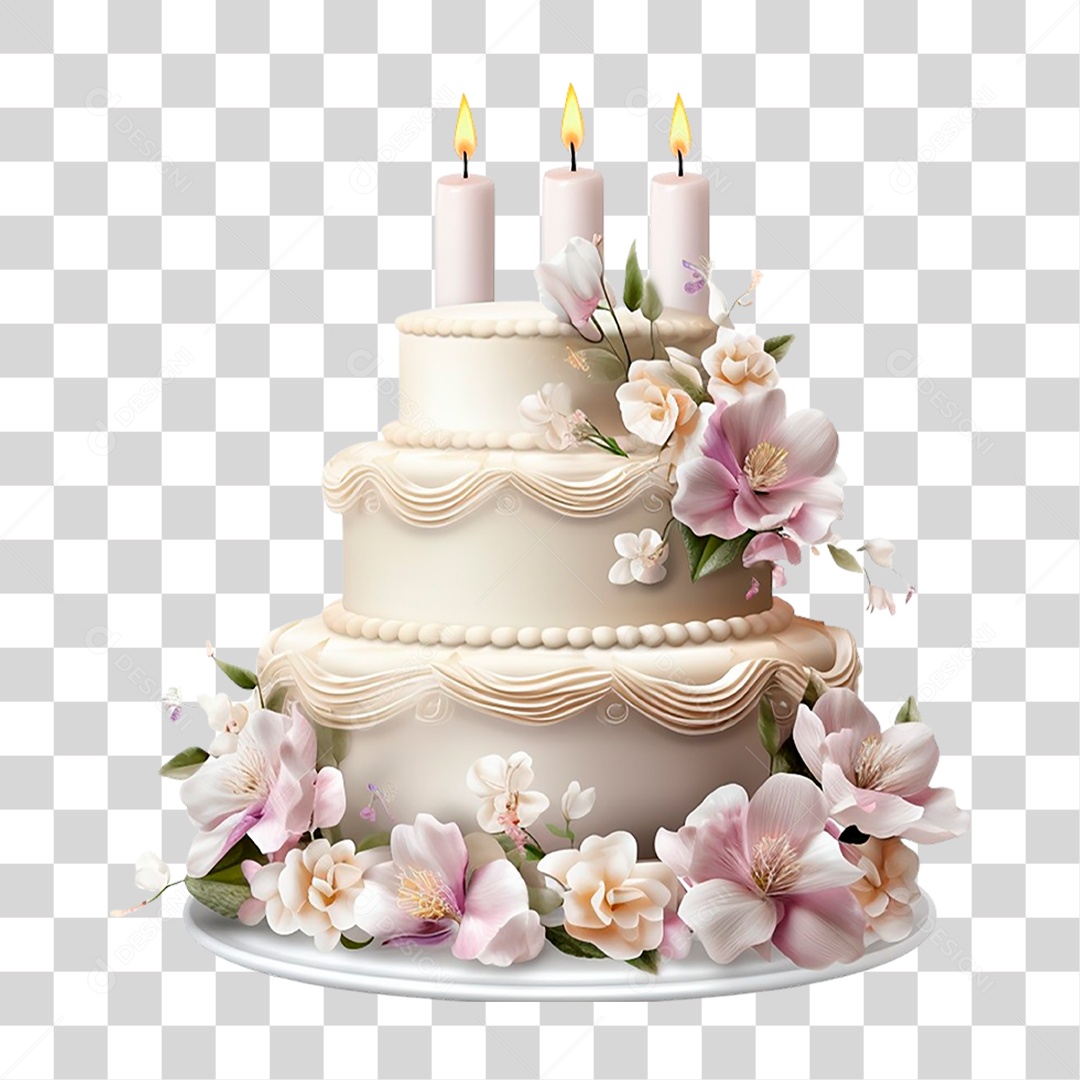 Bolo de Casamento PNG Transparente