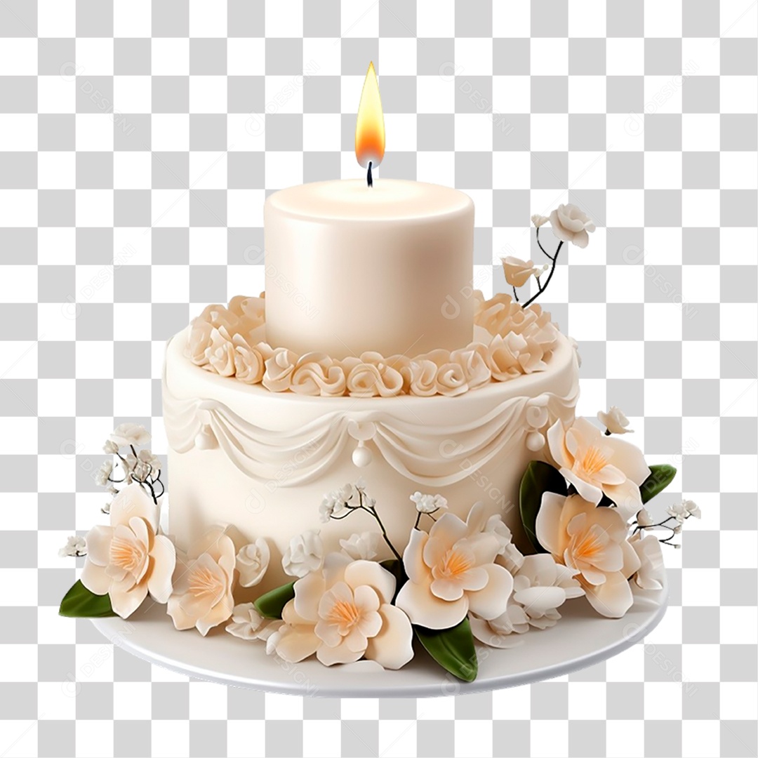 Bolo de Casamento PNG Transparente