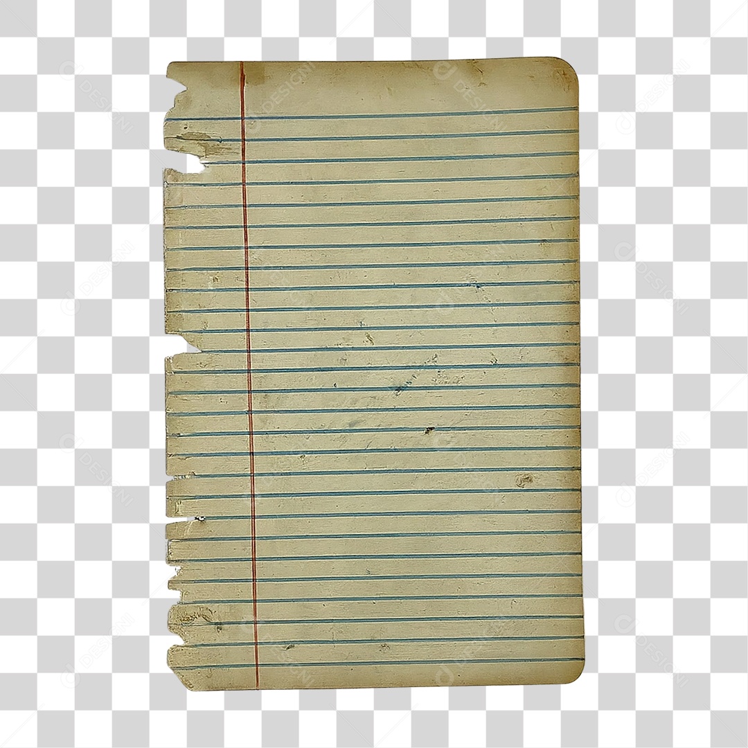 Folha de Papel Velho e Rasgado PNG Transparente