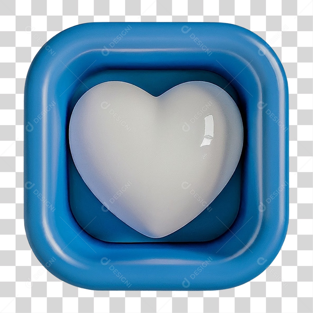 Caixa de Mensagem com Coração PNG Transparente