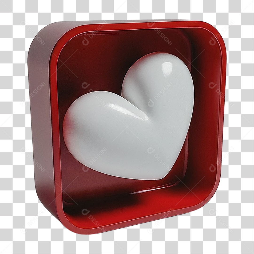 Caixa com Coração PNG Transparente