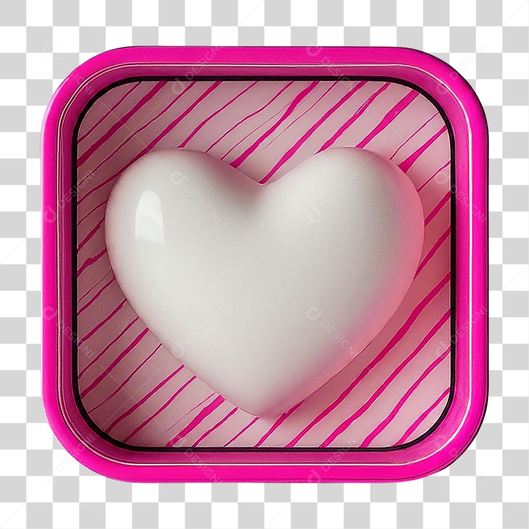 Caixa com Coração PNG Transparente