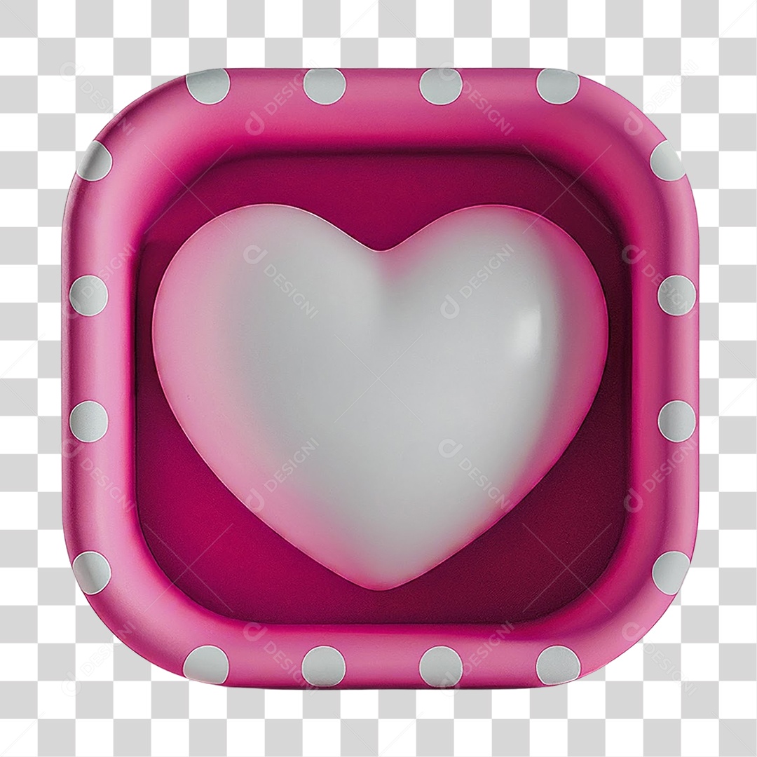 Caixa com Coração PNG Transparente