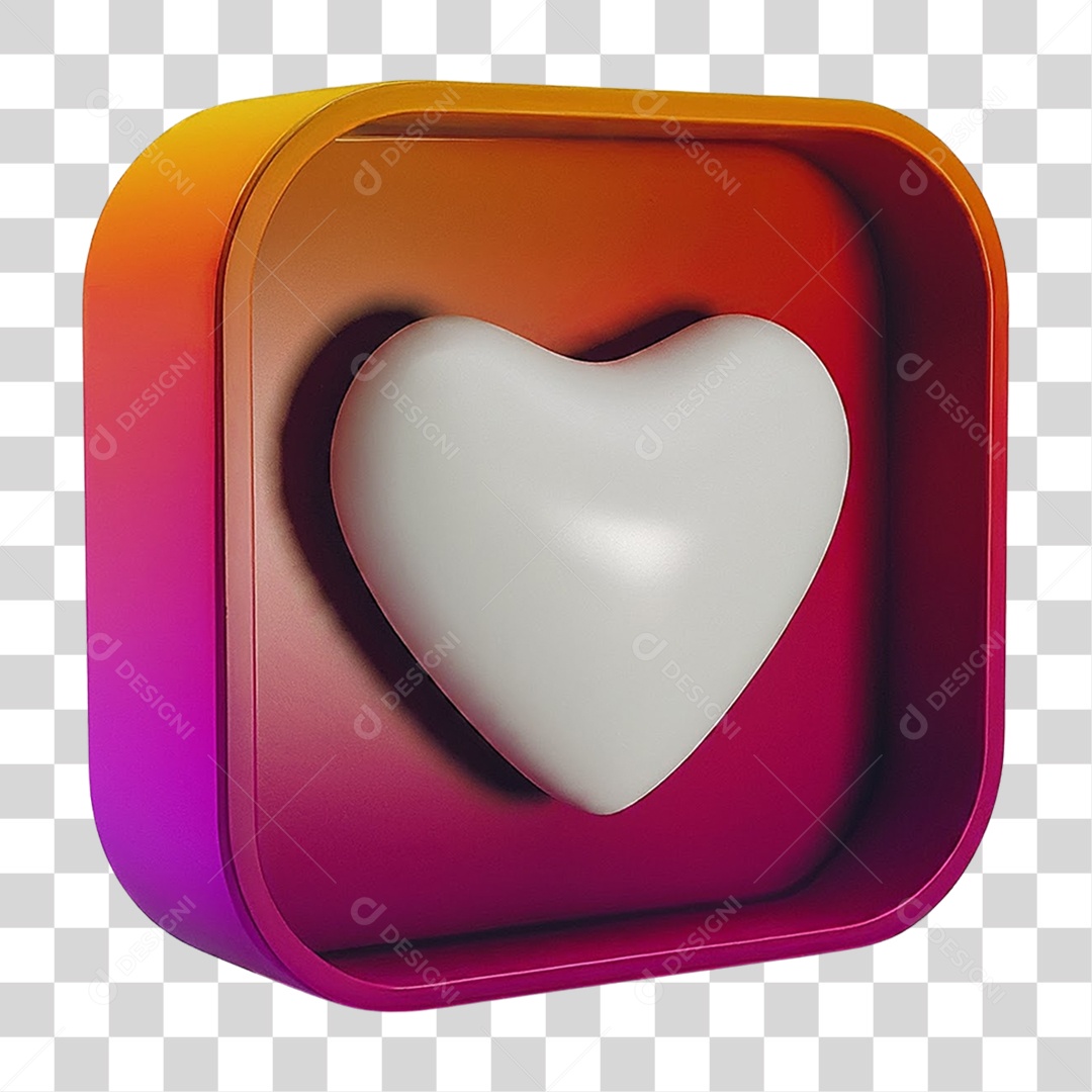 Caixa com Coração PNG Transparente