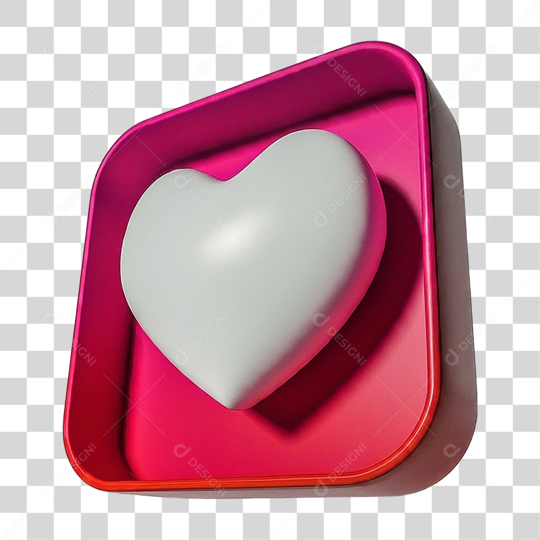 Caixa com Coração PNG Transparente