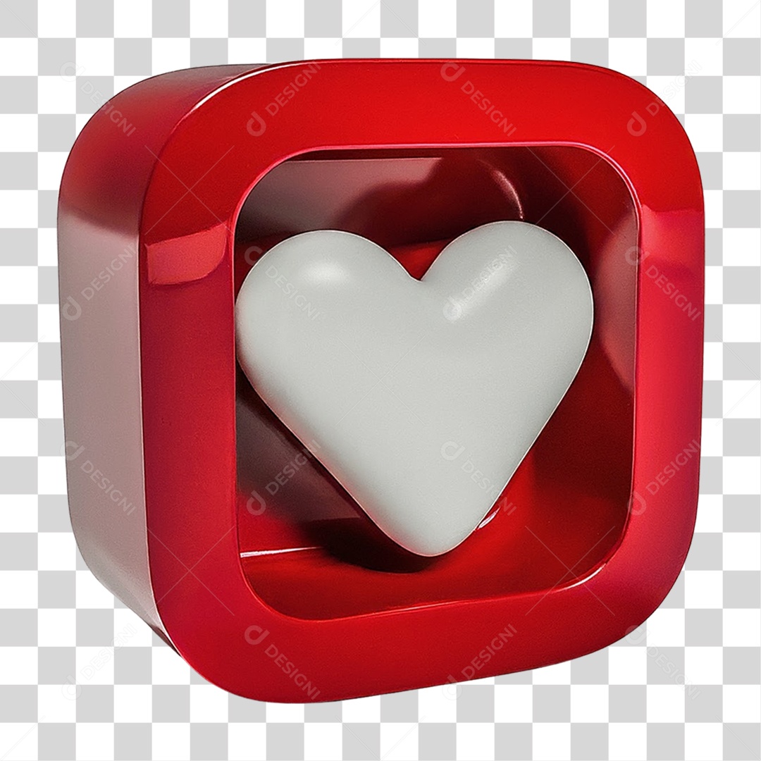 Caixa com Coração PNG Transparente