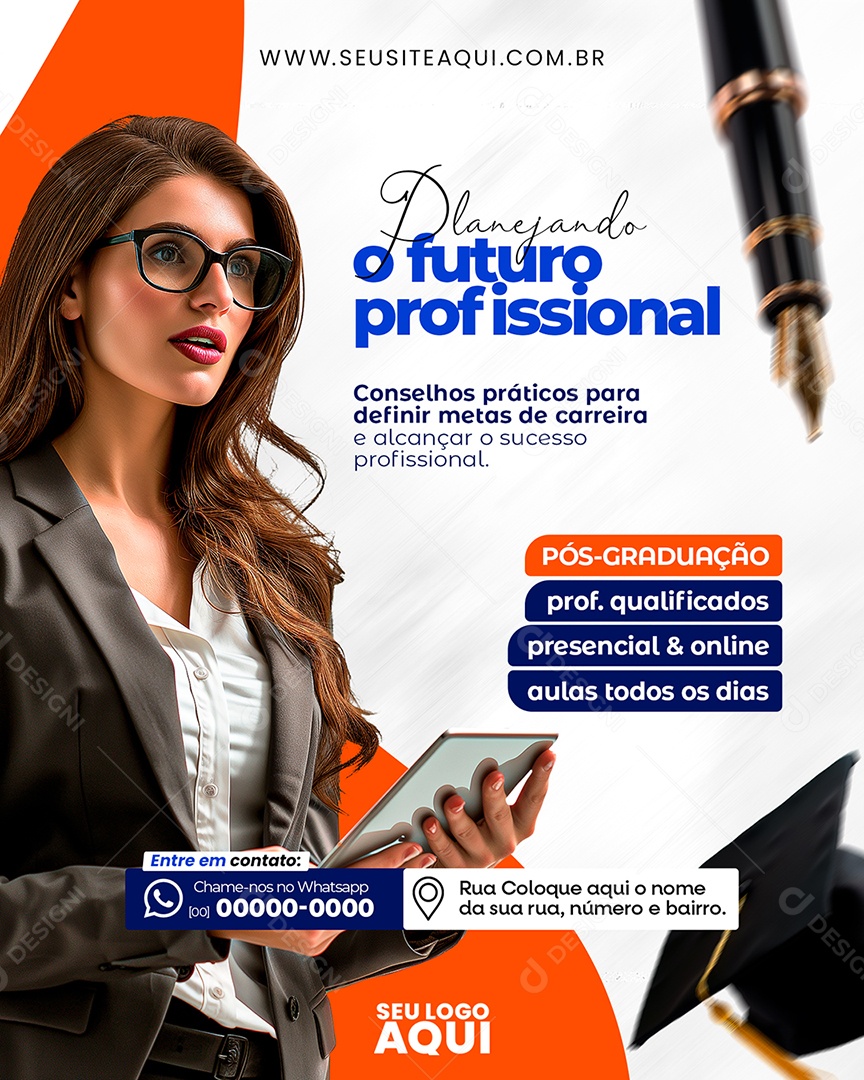 Volta às Aulas Planejando o Futuro Profissional Social Media PSD Editável