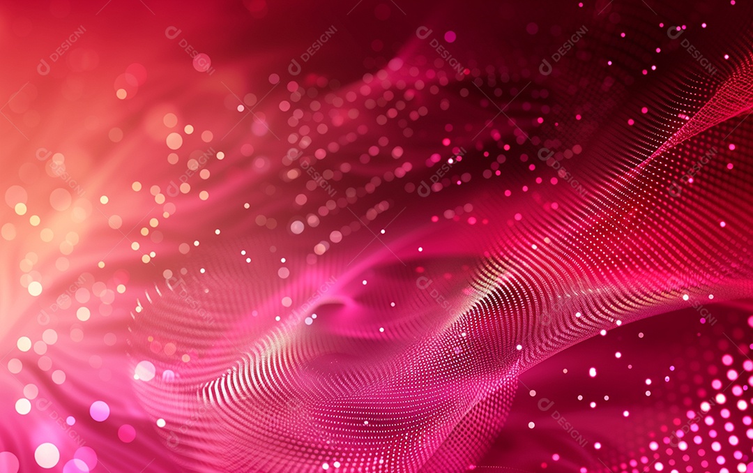 Design abstrato de fundo de tecnologia de partículas onduladas