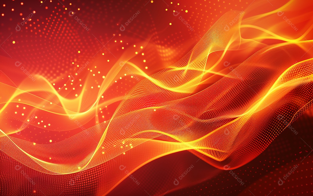 Design abstrato de fundo de tecnologia de partículas onduladas