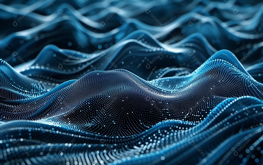 Design abstrato de fundo de tecnologia de partículas onduladas