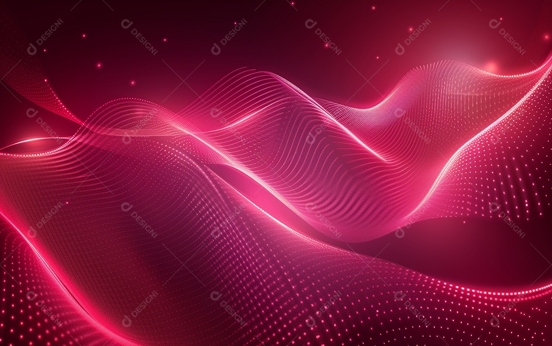 Design abstrato de fundo de tecnologia de partículas onduladas