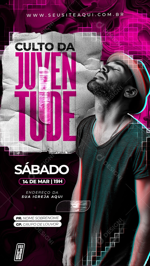 Story Gospel Igreja Social Media PSD Editável