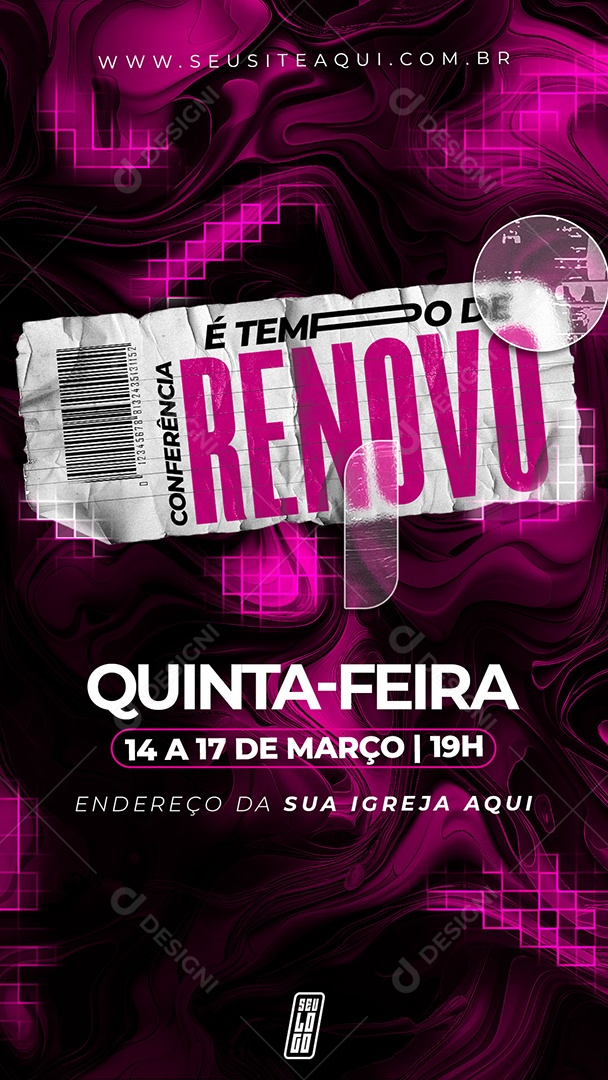 Story Gospel Igreja Social Media PSD Editável