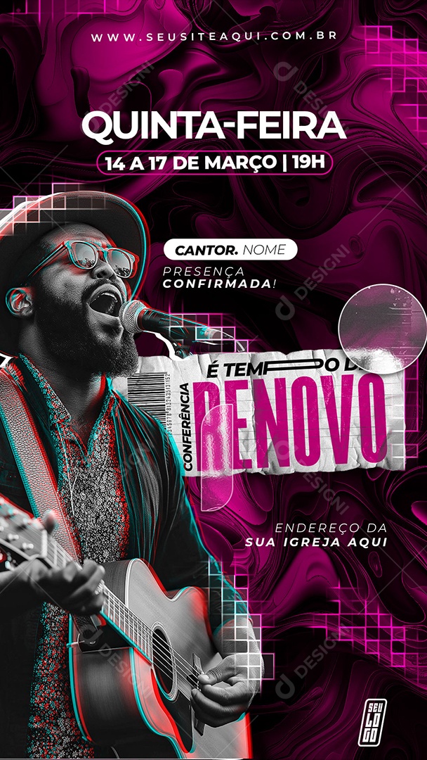 Story Gospel Igreja Social Media PSD Editável