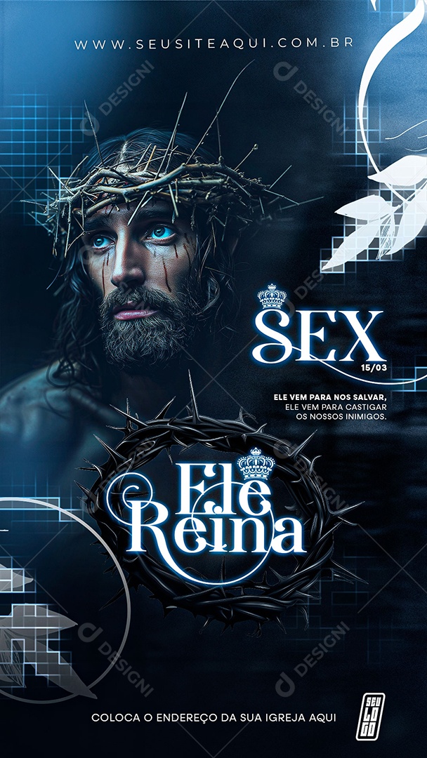 Story Gospel Igreja Social Media PSD Editável