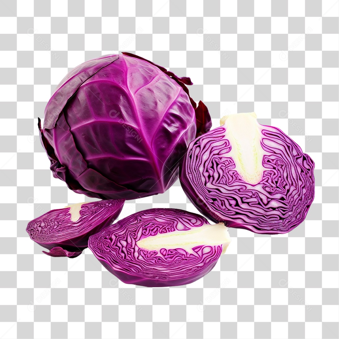 Repolho Roxo PNG Transparente