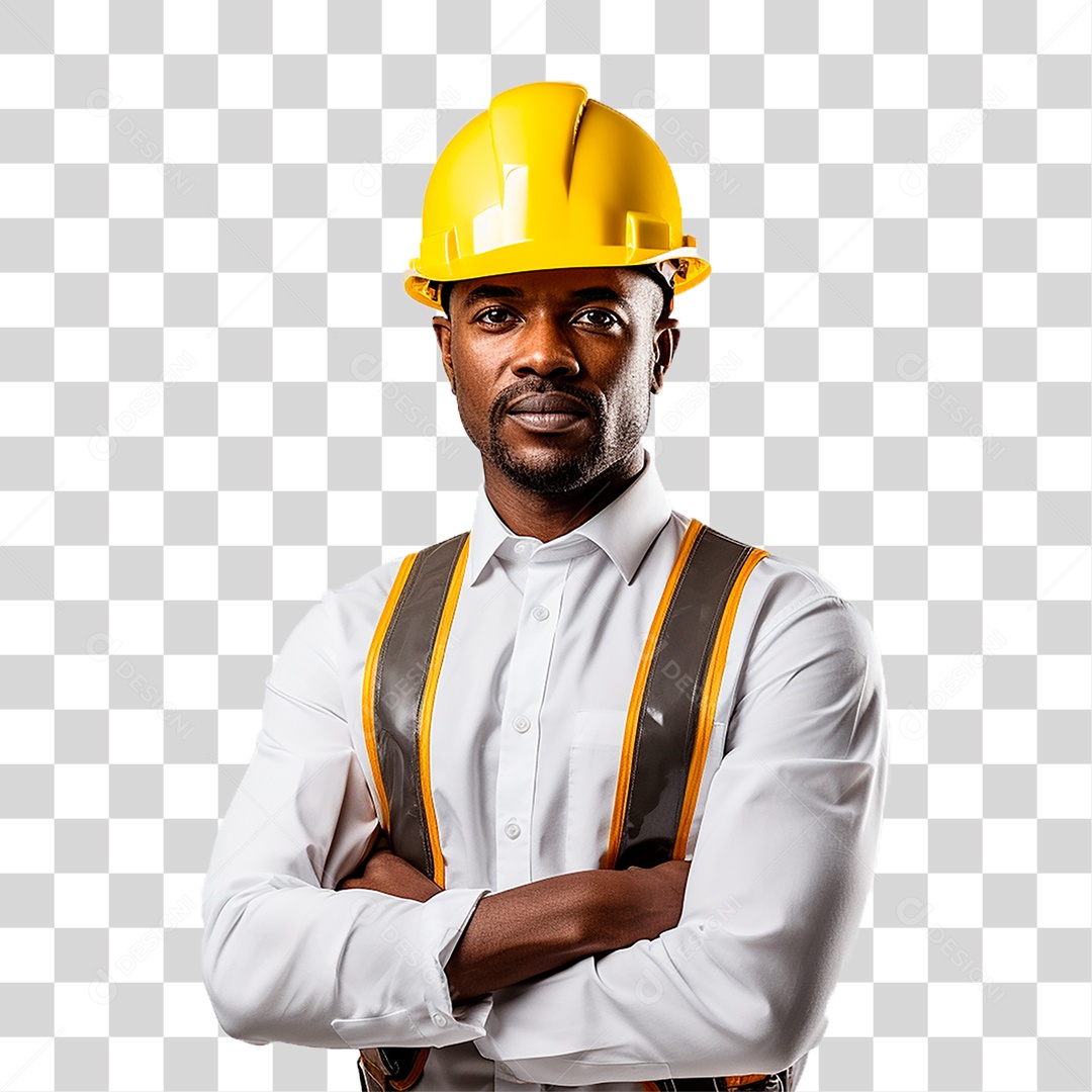 Arquiteto com Capacete de Proteção PNG Transparente