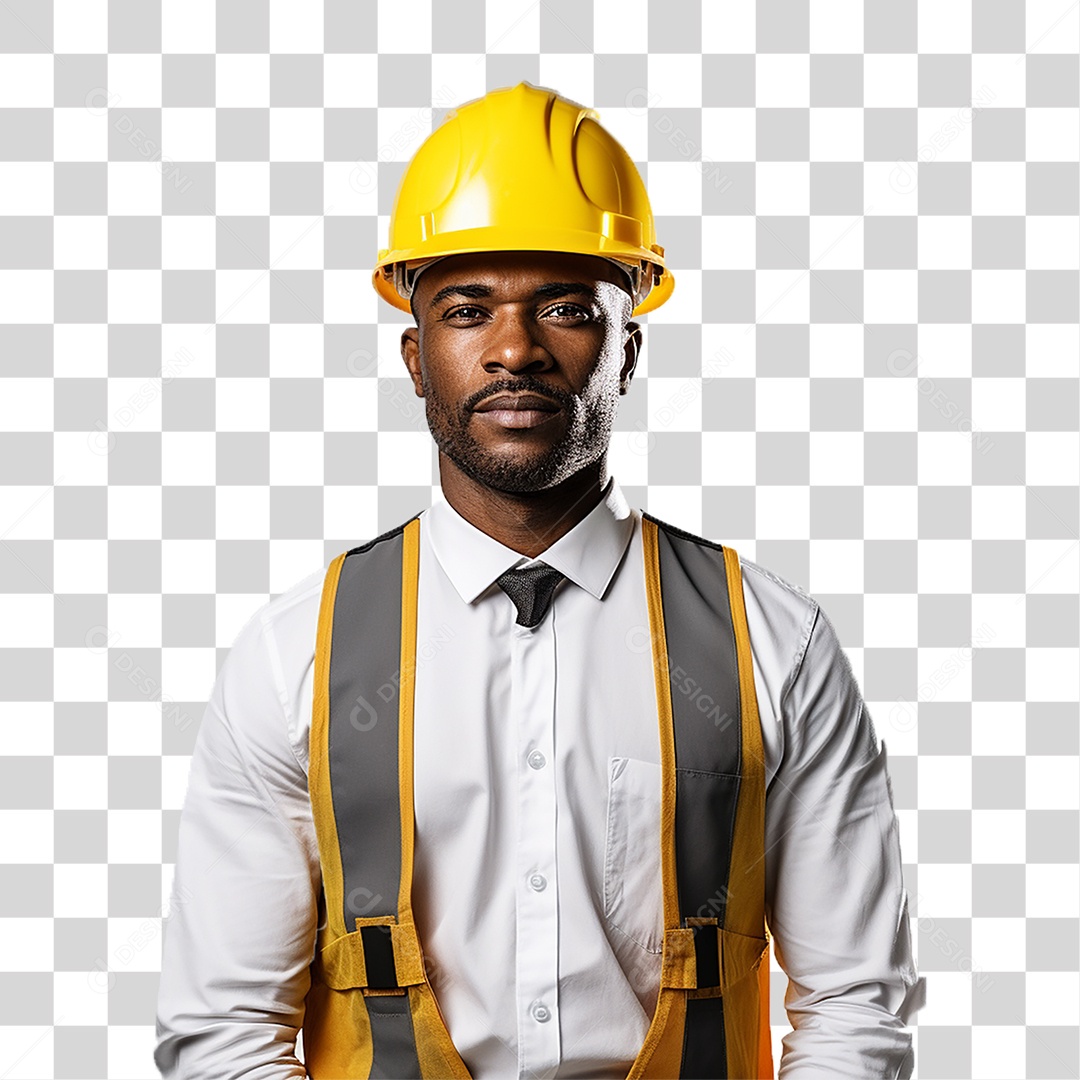 Arquiteto com Capacete de Proteção PNG Transparente