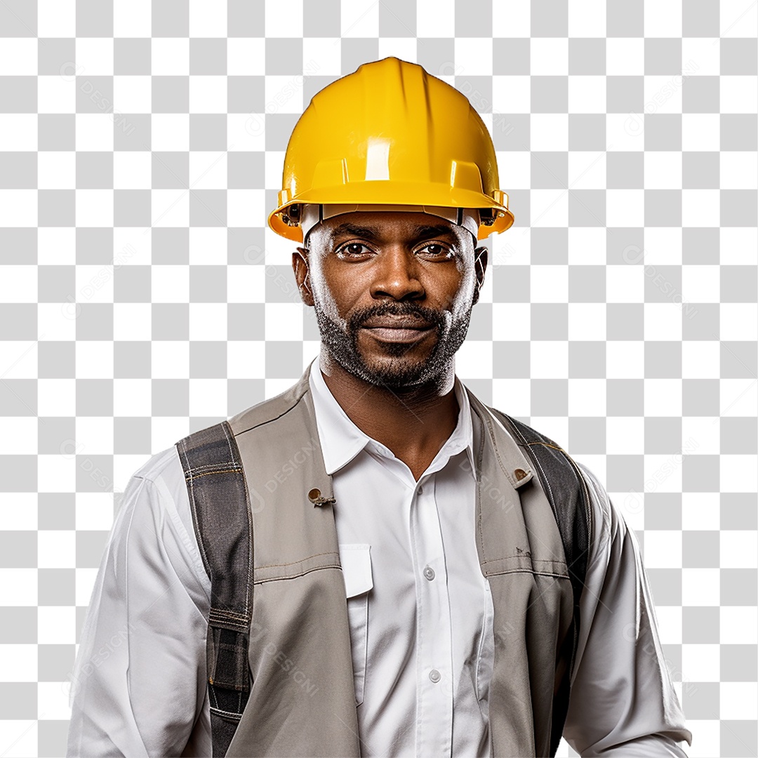 Arquiteto com Capacete de Proteção PNG Transparente
