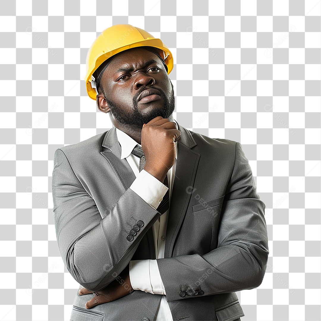 Arquiteto com Capacete de Proteção PNG Transparente