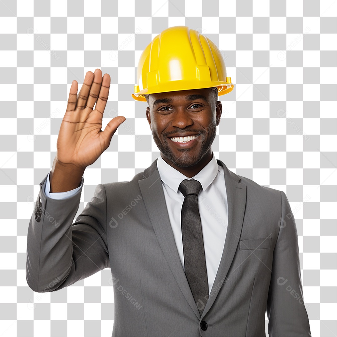 Arquiteto com Capacete de Proteção PNG Transparente