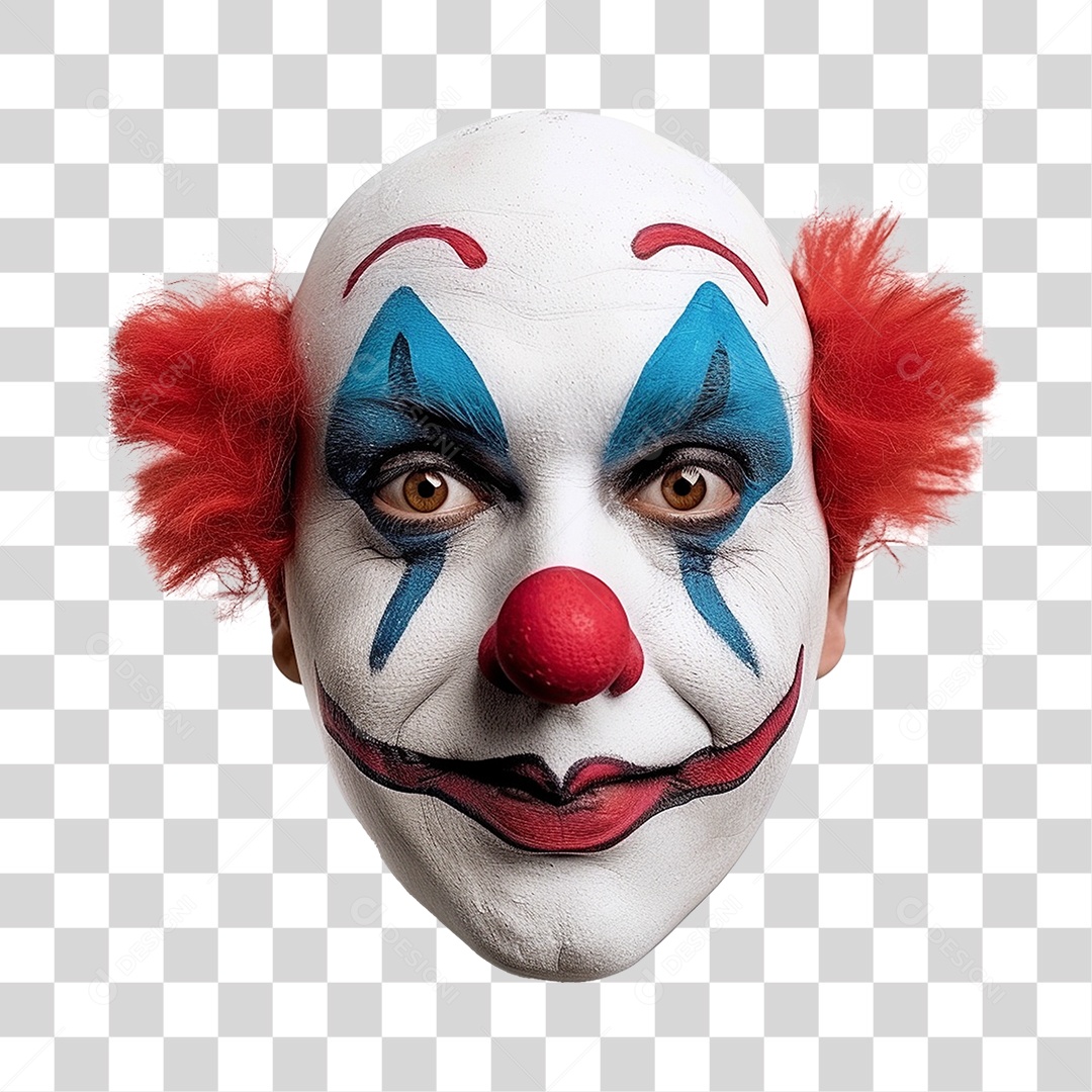 Rosto de Palhaço PNG Transparente
