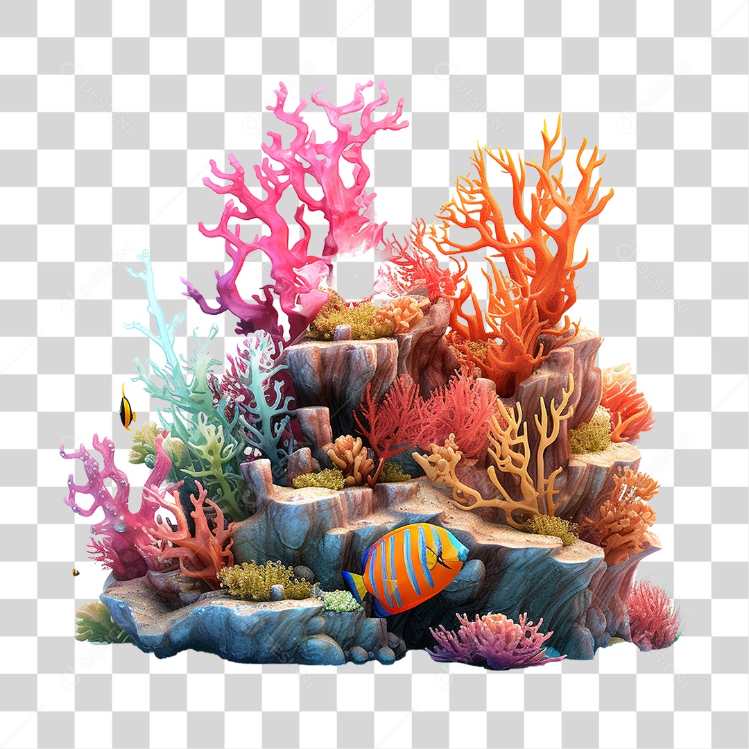 Recife de Coral PNG Transparente