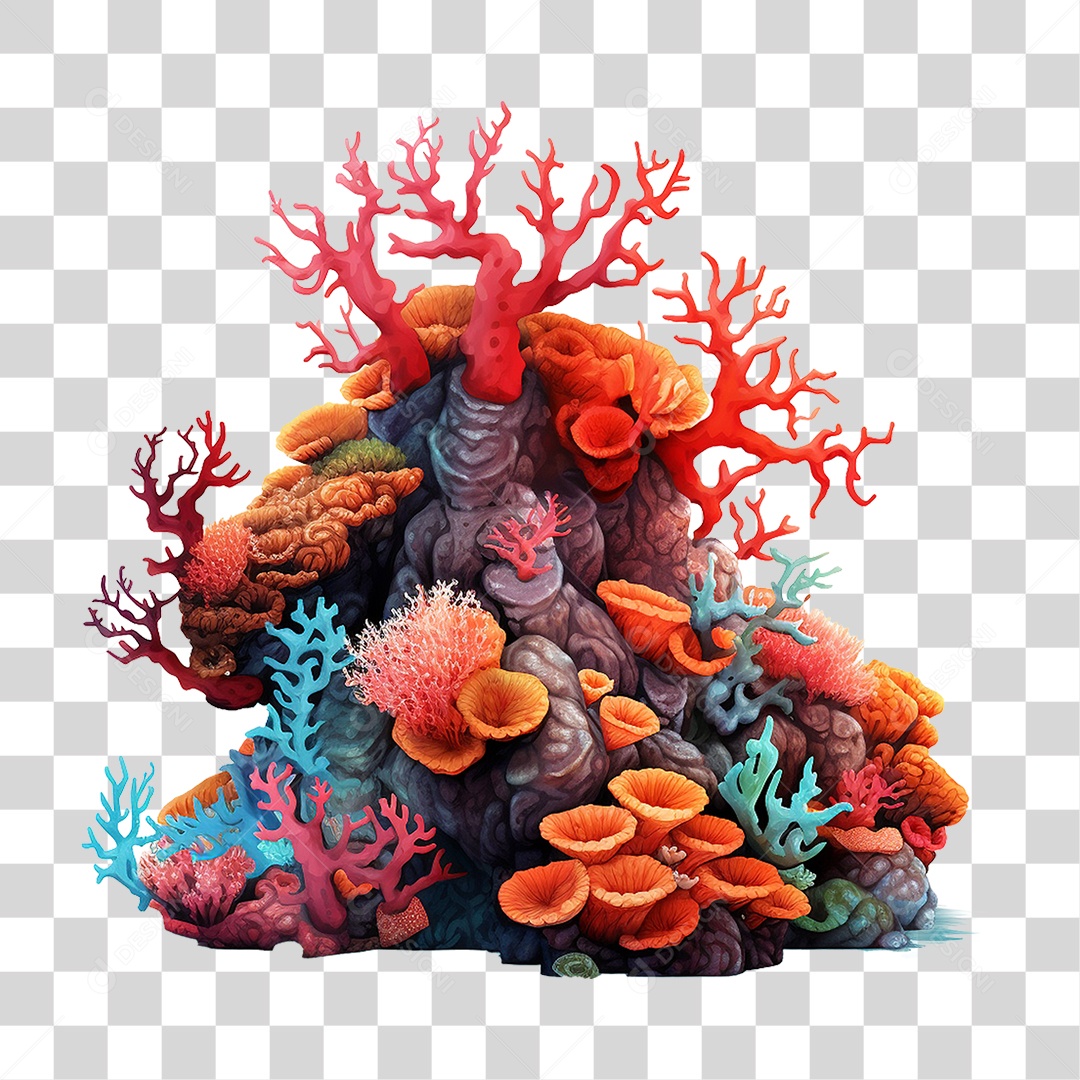 Recife de Coral PNG Transparente