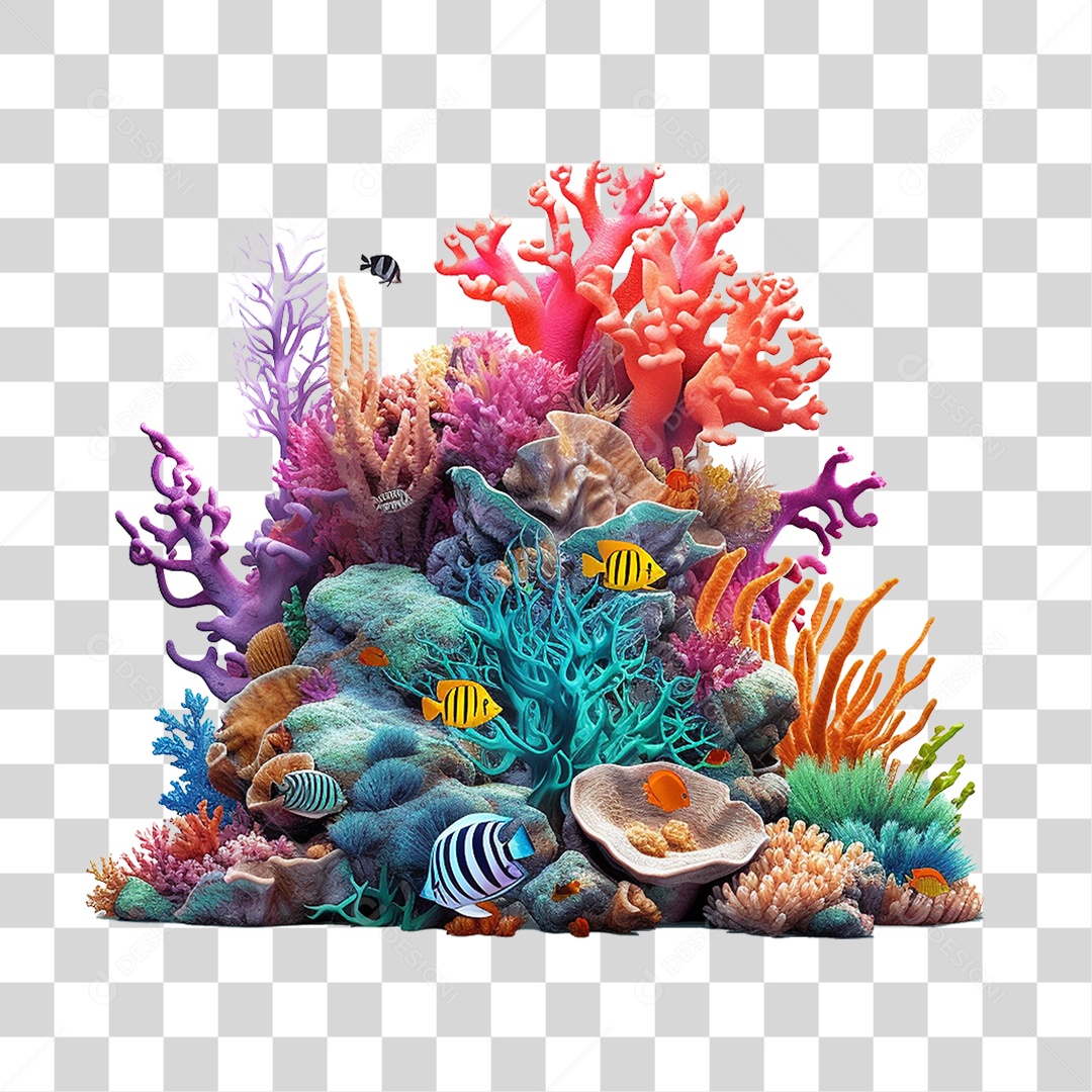 Recife de Coral PNG Transparente