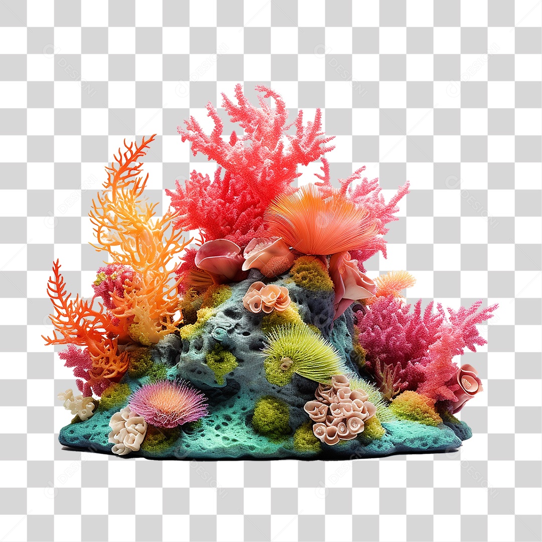 Recife de Coral PNG Transparente