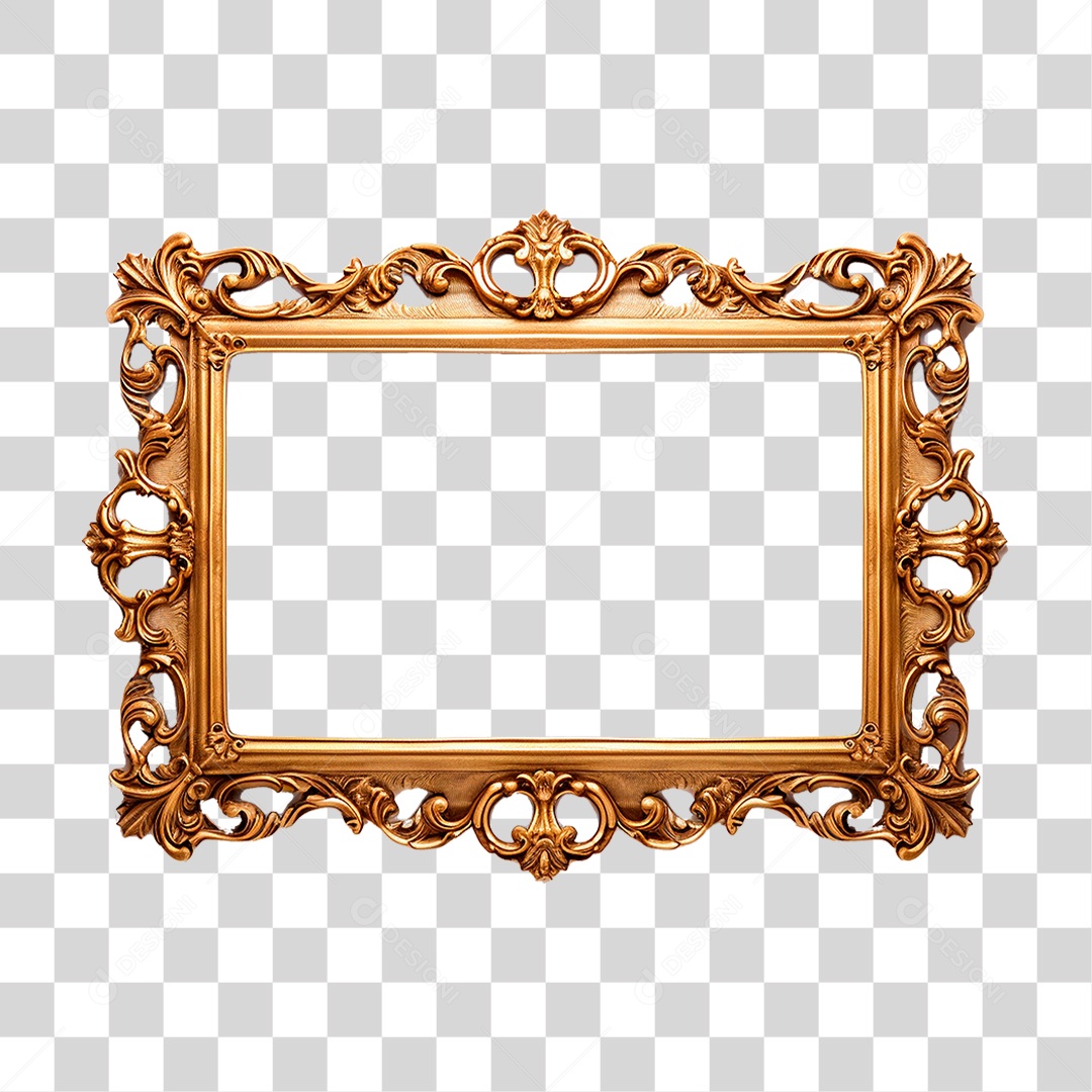 Moldura Dourada PNG Transparente