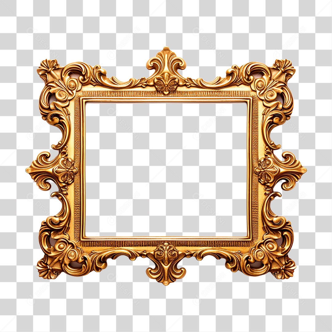 Moldura Dourada PNG Transparente