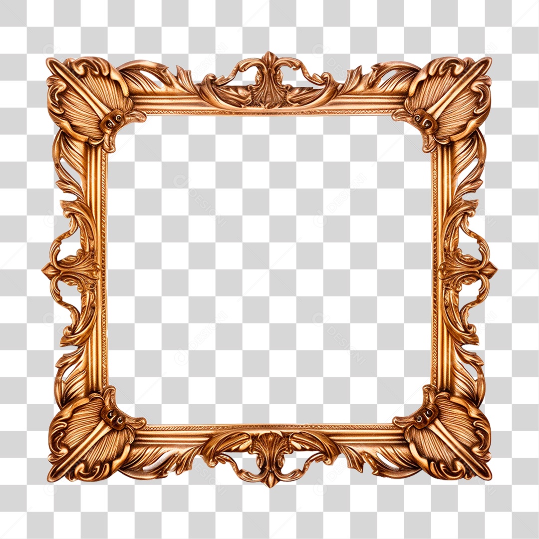 Moldura Dourada PNG Transparente