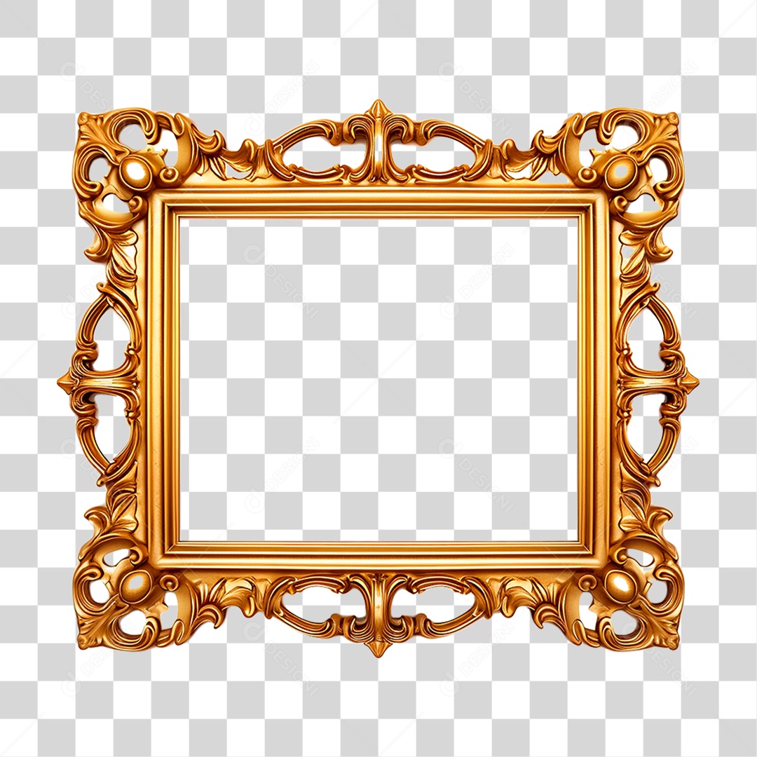 Moldura Dourada PNG Transparente