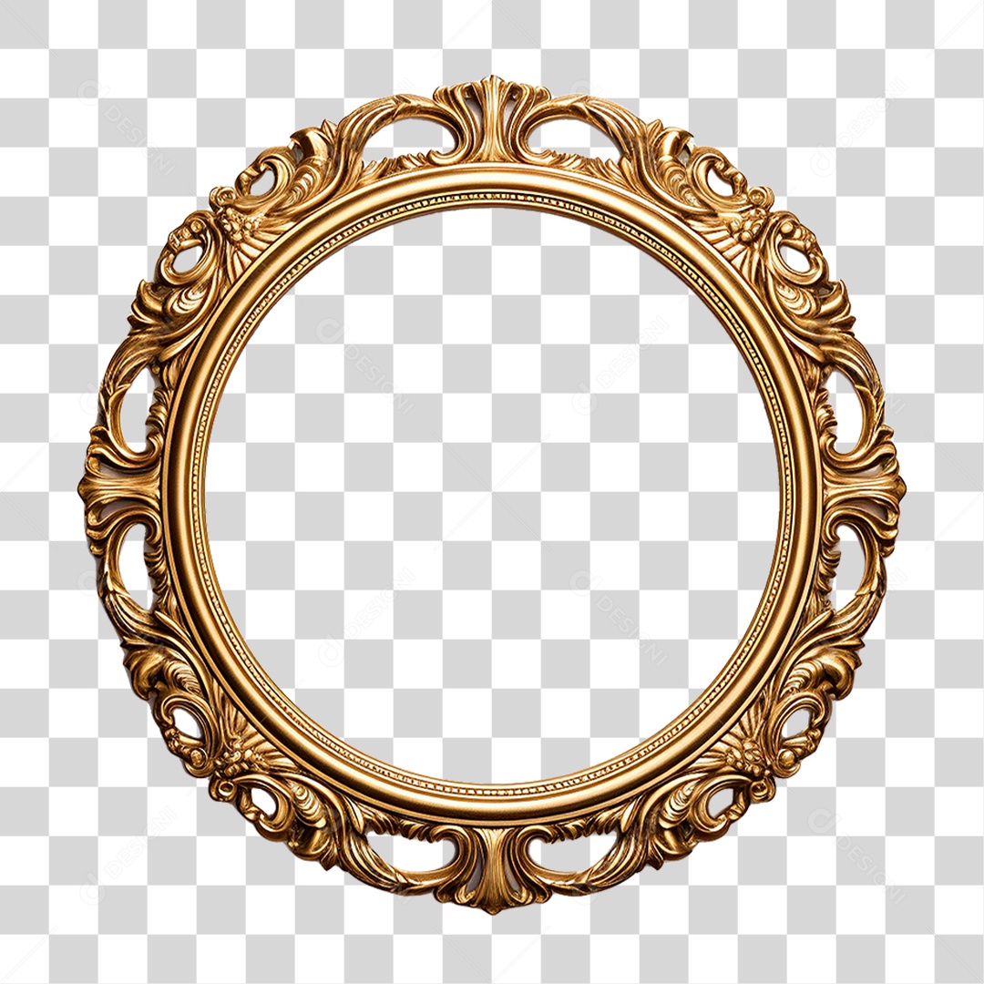 Moldura Dourada PNG Transparente