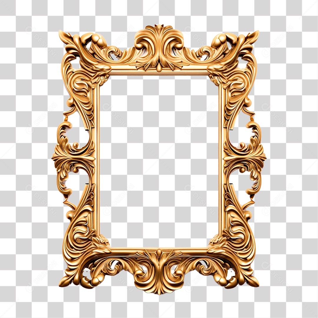 Moldura Dourada PNG Transparente