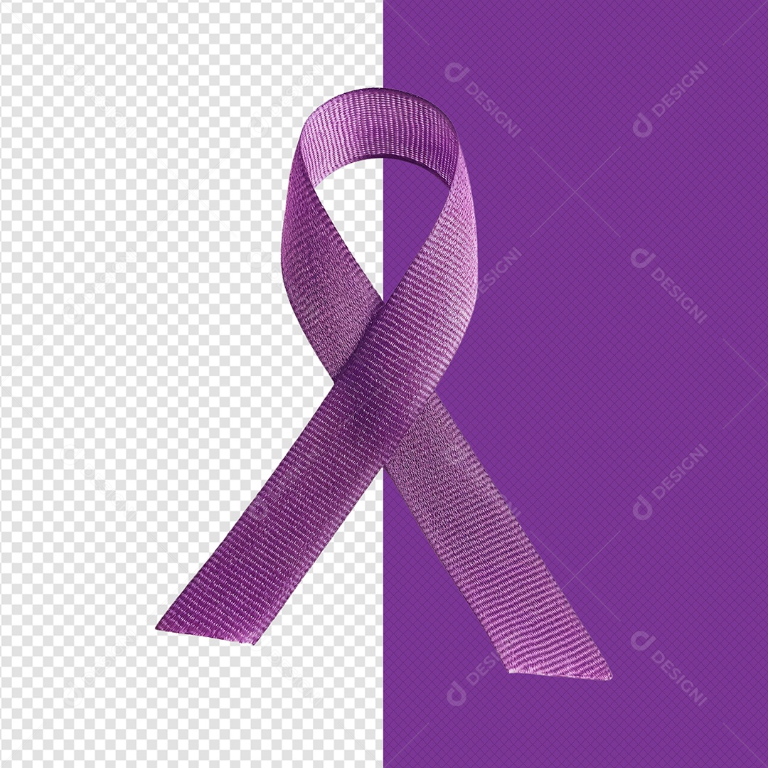 Fita 3D Elemento de Fevereiro Roxo para Composição PSD