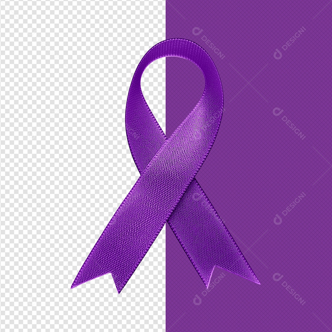 Fita 3D Elemento de Fevereiro Roxo para Composição PSD