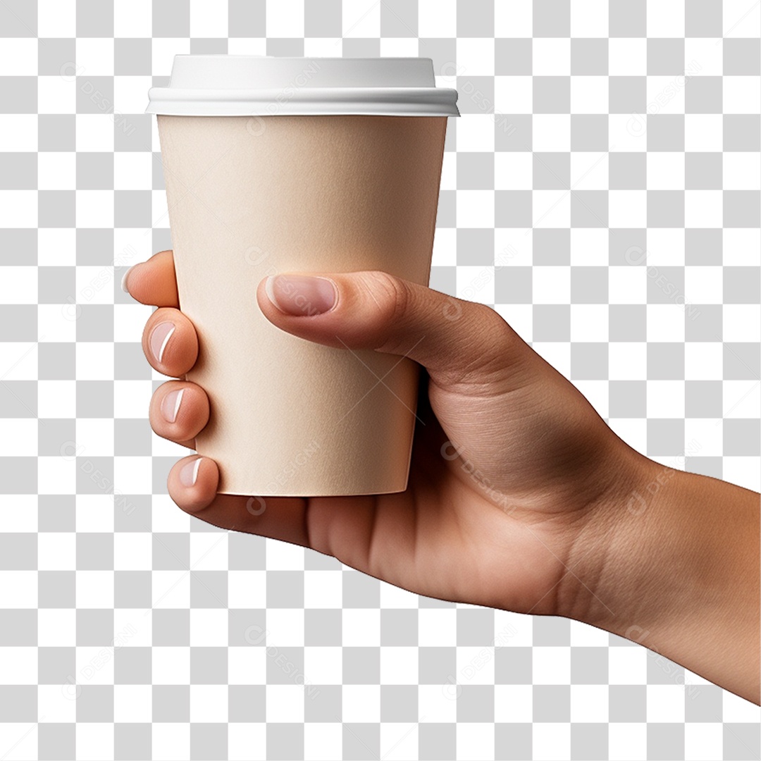 Mão Segurando Copo de Café PNG Transparente