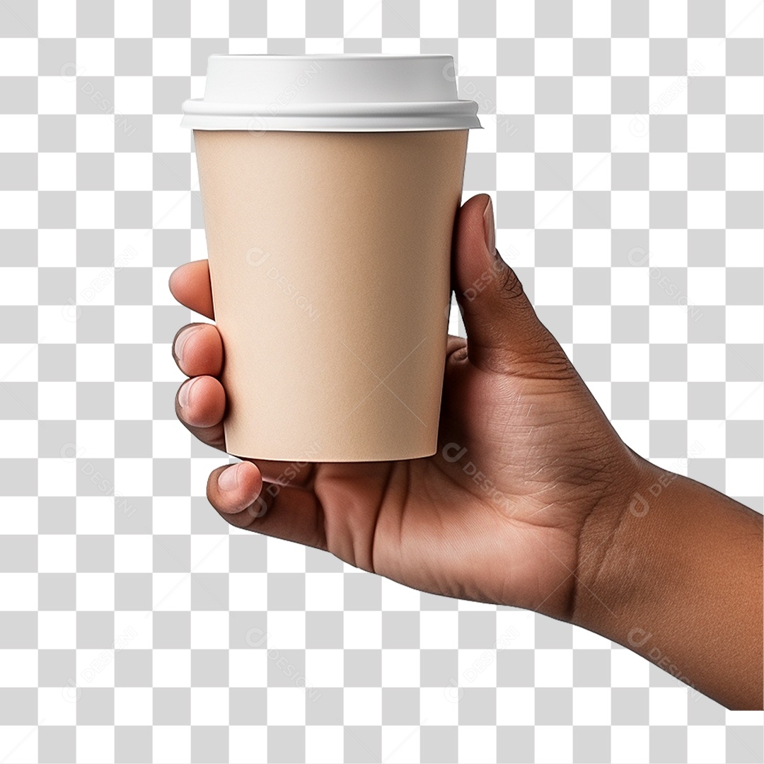 Mão Segurando Copo de Café PNG Transparente