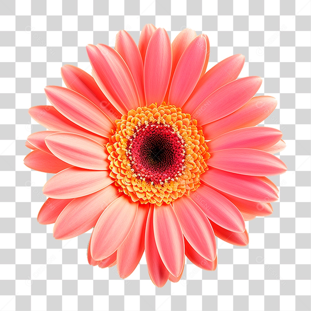 Flor Gérbera PNG Transparente