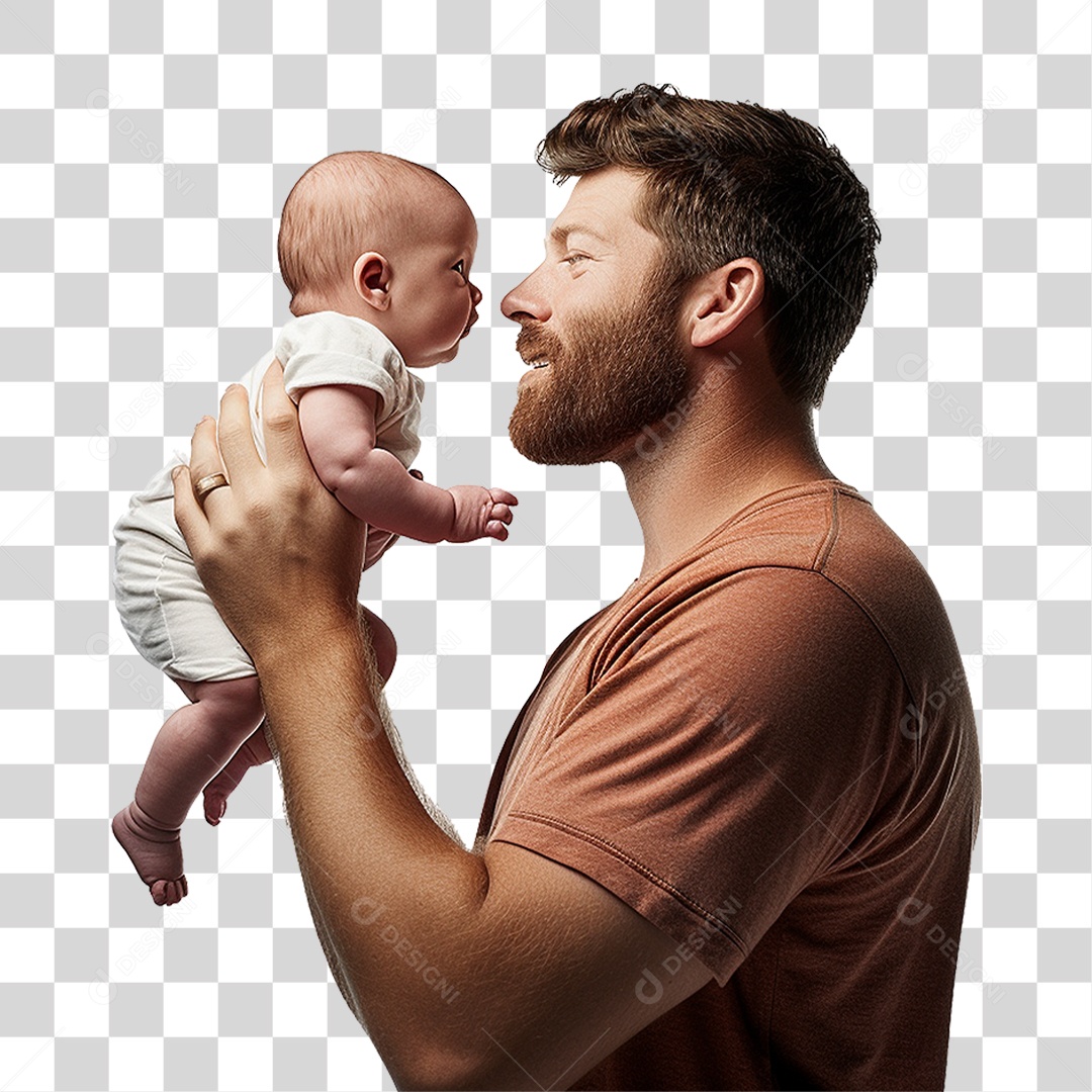 Pai com seu Filho PNG Transparente